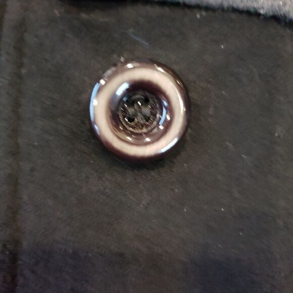 Kenneth Cole Belted Coat Blk/Gry - Picture 7 of 10